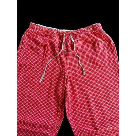 Planet Sleep Pajamas Boys Size Medium‎ White And Red Checkers Drawstring Comfort - Picture 2 of 9